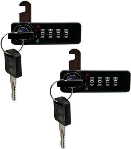 Puyueo 2 Sets Mechanical Code Lock Digital Combination Cabinet Lock Combination Cam Lock Cabinet Password Lock with Keys (Horizontal Version) in Saudi Arabia
