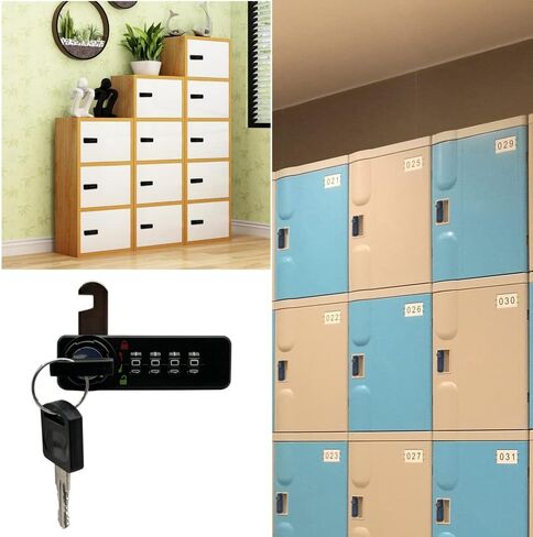 Puyueo 2 Sets Mechanical Code Lock Digital Combination Cabinet Lock Combination Cam Lock Cabinet Password Lock with Keys (Horizontal Version) in Saudi Arabia