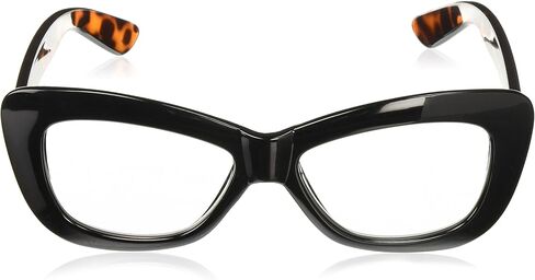 أ.ج. نظارات القراءة Crushed للسيدات من Morgan، أسود/تورت، 1.5 US in Kuwait