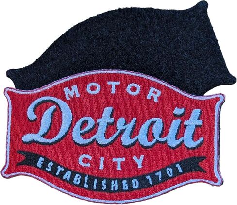 Detroit Buckle 100% Embroidery Patch Iron on or Sew on Embroidered 3.75″ Wide x 2.5" Tall in Kuwait