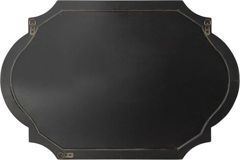 Kate and Laurel Fairbourne Glam Scalloped Wall Mirror, 24 x 36, Gray, Traditional Decorative Mirror with Elegant Scalloped Edge for Sleek Glamorous Home Decor in Saudi Arabia