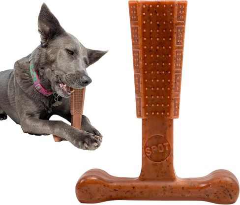 SPOT by Ethical Products - Bambone Plus – Easy Grip Durable Dog Chew Toy for Aggressive Chewers – Great Dog Chew Toy for Puppies and Dogs Dog Toy - Beef - Large in Kuwait