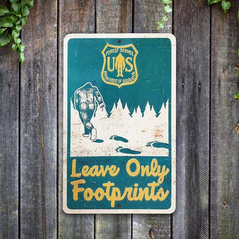 Whatever, Just Wash Your Hands 10 x 10 inch Embossed METAL SIGN with Bigfoot in Saudi Arabia