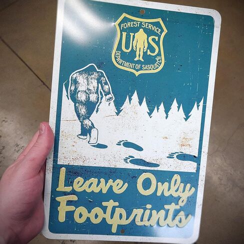 Whatever, Just Wash Your Hands 10 x 10 inch Embossed METAL SIGN with Bigfoot in Saudi Arabia