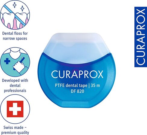 Curaprox DF 820 PTFE شريط أسنان مقاوم للتمزق لتحسين صحة الأسنان in Kuwait