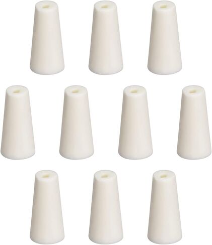 Solid Lab Rubber Stoppers Drilled Silicone Plugs, [for Glass Ports, Pipe Mouths] - 9-14mm /Beige/ 10Pcs in Saudi Arabia