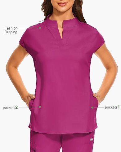 PARRA & CARRUYO - Uniforms for women, with a t-shirt with cap sleeves, elegant mandarin collar and sports pants with jogger in Saudi Arabia