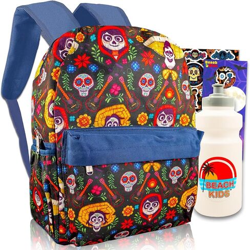Disney Coco Large Backpack Set - Bundle with 16" Coco Backpack Plus Water Bottle, Stickers, & More | Coco School Backpack For Boys, Girls in Saudi Arabia