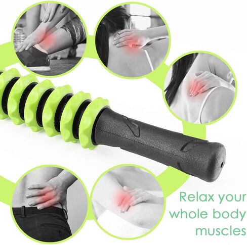 Professional Muscle Roller Stick For Release Sore Muscle, 2019 Leg Gym Hand Muscle Rollers(Black) in Saudi Arabia