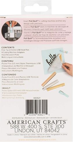 We R Memory Keepers Foil Quill Fine Tip Pen, Make Custom Designs for Planners, Journals, Cards, Scrapbook Pages, and More, Heat-resistant Grip, On-The-go USB Plug, Craft Projects in Saudi Arabia