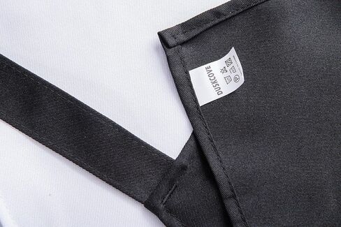 DUSKCOVE 12 Pack Plain Bib Aprons with 2 Pockets - Black Unisex Commercial Apron Bulk for Kitchen Cooking Restaurant BBQ Painting Crafting in Kuwait