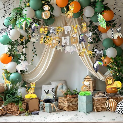 ديكورات حفلات عيد ميلاد للبنات على شكل ديناصور، لوازم حفلات الديناصور الزهري، لافتة حفلات للبنات على شكل ديناصور ودوامات معلقة in Kuwait