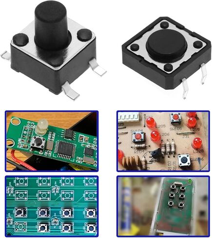 260PCS Micro Momentary Tact Switch Tactile Push Button Switch Assortment Kit 26 Values 4 pin/3 pin/2 pin for Television Audio Equipment Video Recorders QC-26V in Saudi Arabia
