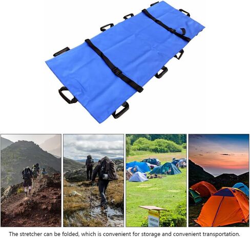 Transfer Blanket with Handles 70x26inch Portable Transport Unit Folding Stretcher for Body Lift Turning Sliding Moving Outdoor Home Emergency Oxford Cloth Hold 160 Kg in Saudi Arabia