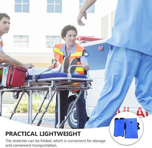 Transfer Blanket with Handles 70x26inch Portable Transport Unit Folding Stretcher for Body Lift Turning Sliding Moving Outdoor Home Emergency Oxford Cloth Hold 160 Kg in Saudi Arabia