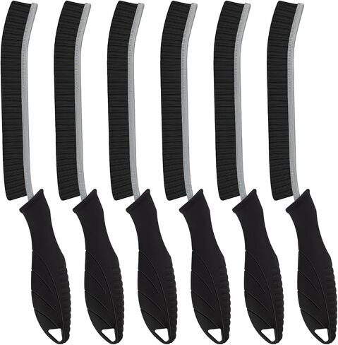 SXhyf Hard Bristle Crevice Cleaning Brush - Multifunctional Gap Cleaning Brush, Bathroom Cleaning Brush, Grout Brush, Crevice Cleaning Tools for Household Use, Kitchen, Window, Vehicle (6, Black) in Saudi Arabia