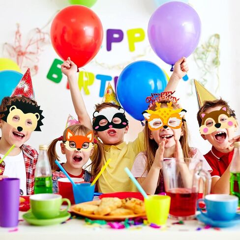 أقنعة من اللباد لحيوانات الغابة من كولون، قناع هدايا للحفلات، ديكورات حفلات التخييم للأطفال in Kuwait