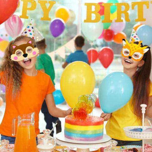 أقنعة من اللباد لحيوانات الغابة من كولون، قناع هدايا للحفلات، ديكورات حفلات التخييم للأطفال in Kuwait