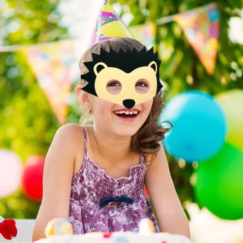 أقنعة من اللباد لحيوانات الغابة من كولون، قناع هدايا للحفلات، ديكورات حفلات التخييم للأطفال in Kuwait