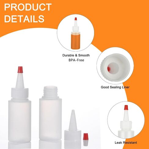 Acrux7 50 Pack 2oz Plastic Condiment Squeeze Bottles Mini Sauce Squeeze Bottle with Red Tip Caps, Small Refillable Applicator Bottles for Sauces, Ketchup, Oils, Inks, Painting, Crafts in Saudi Arabia