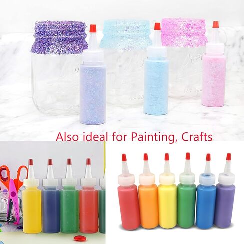 Acrux7 50 Pack 2oz Plastic Condiment Squeeze Bottles Mini Sauce Squeeze Bottle with Red Tip Caps, Small Refillable Applicator Bottles for Sauces, Ketchup, Oils, Inks, Painting, Crafts in Saudi Arabia