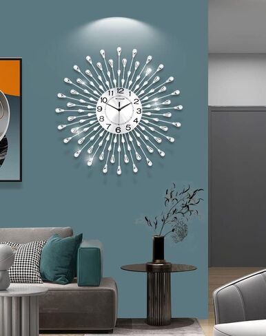 Large Wall Clock for Living Room Decor Modern Silent Kitchen Big Wall Clock for Bedroom Decorative Office Non Ticking Battery Operated Wall Watch 24 Inch in Saudi Arabia
