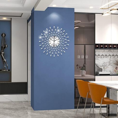 Large Wall Clock for Living Room Decor Modern Silent Kitchen Big Wall Clock for Bedroom Decorative Office Non Ticking Battery Operated Wall Watch 24 Inch in Saudi Arabia