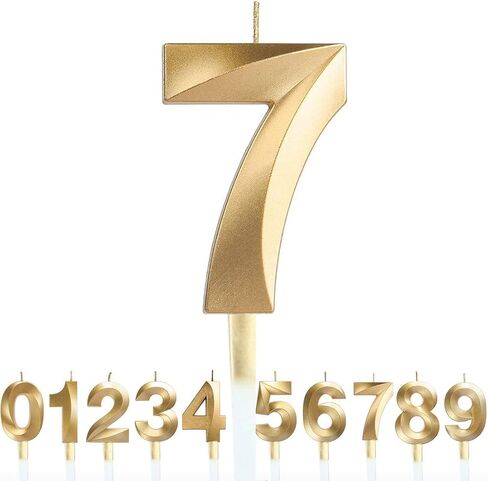 شموع أرقام عيد الميلاد، شموع كعكة عيد الميلاد ذات الشكل ثلاثي الأبعاد، شموع عيد الميلاد اللامعة الذهبية المزخرفة in Saudi Arabia