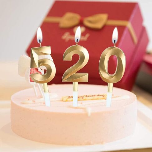 شموع أرقام عيد الميلاد، شموع كعكة عيد الميلاد ذات الشكل ثلاثي الأبعاد، شموع عيد الميلاد اللامعة الذهبية المزخرفة in Kuwait