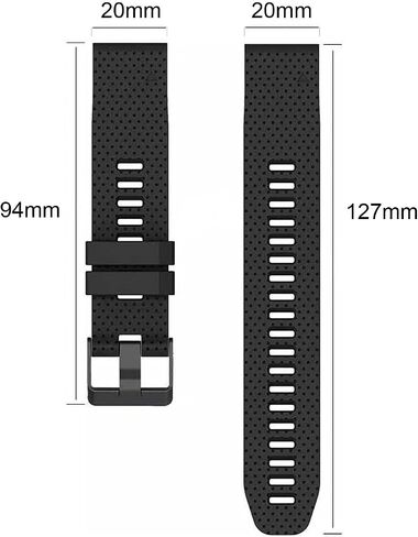 Compatible for Garmin Fenix 5S, Silicone Wristband Replacement Watch Band for Garmin Fenix 5S/Fenix 5S plus/Fenix 6S/Fenix 6S Pro/fenix 7S/Fenix 7S Pro/Instinct 2S/D2 delta S (Width: 20mm) in Kuwait