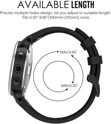Compatible for Garmin Fenix 5S, Silicone Wristband Replacement Watch Band for Garmin Fenix 5S/Fenix 5S plus/Fenix 6S/Fenix 6S Pro/fenix 7S/Fenix 7S Pro/Instinct 2S/D2 delta S (Width: 20mm) in Kuwait