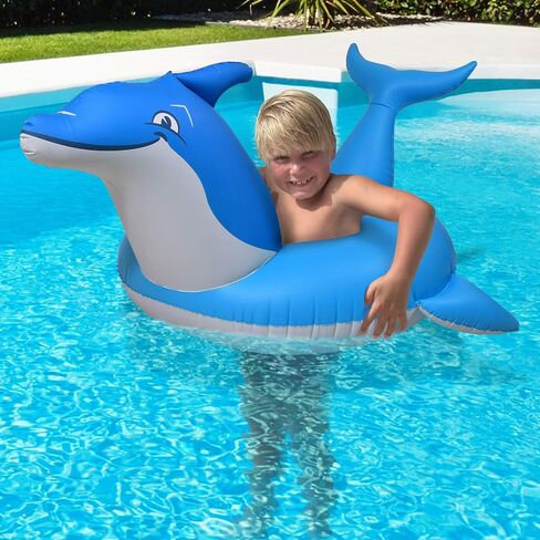 GoFloats Dolphin Pool Float Party Tube - Inflatable Rafts for Adults & Kids in Saudi Arabia