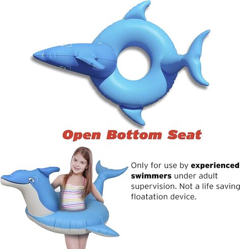GoFloats Dolphin Pool Float Party Tube - Inflatable Rafts for Adults & Kids in Saudi Arabia