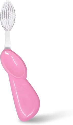RADIUS Toothbrush Original Big Brush, BPA Free ADA Accepted - Right Hand - Pink Brush with Pink Case in Saudi Arabia