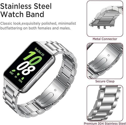 حزام معدني لسوار معصم بديل من الفولاذ المقاوم للصدأ لهاتف Samsung Galaxy Fit 3 in Kuwait