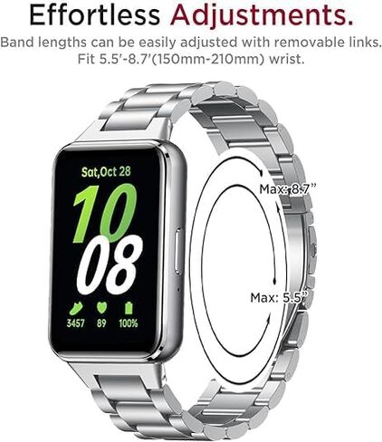 حزام معدني لسوار معصم بديل من الفولاذ المقاوم للصدأ لهاتف Samsung Galaxy Fit 3 in Kuwait