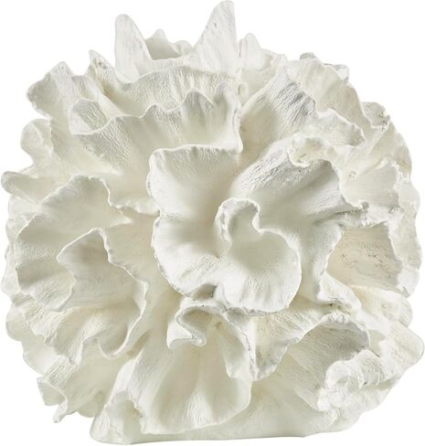 Deco 79 Resin Coral Decorative Sculpture Textured Home Decor Statue, Accent Figurine 9" x 9" x 9", Cream in Saudi Arabia