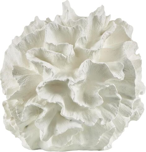 Deco 79 Resin Coral Decorative Sculpture Textured Home Decor Statue, Accent Figurine 9" x 9" x 9", Cream in Saudi Arabia
