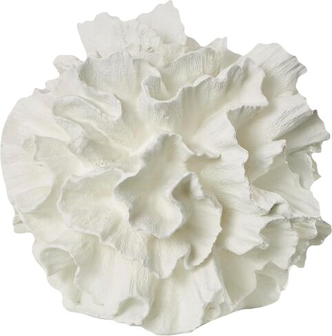 Deco 79 Resin Coral Decorative Sculpture Textured Home Decor Statue, Accent Figurine 9" x 9" x 9", Cream in Saudi Arabia