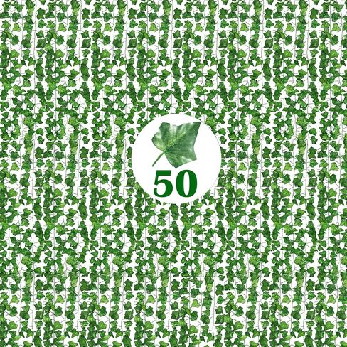 تحديث الكروم وهمية لغرفة النوم الاصطناعي اللبلاب إكليل وهمية أوراق اللبلاب الاصطناعي الخضرة أكاليل معلقة الكروم لديكور الغرفة جدار الزفاف الديكور الداخلي والخارجي (50) in Kuwait