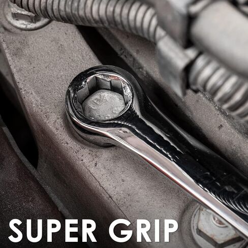 5-Piece Extra Long Box End Wrench Set, Metric 8mm-19mm, 6 Point Extended Bolt Extractor Wrench, CR-V Labor-Saving Aviation Spanner with EVA Foam in Saudi Arabia