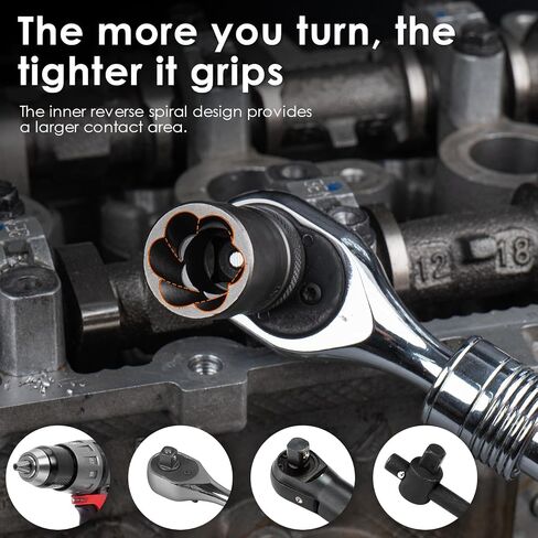 5-Piece Extra Long Box End Wrench Set, Metric 8mm-19mm, 6 Point Extended Bolt Extractor Wrench, CR-V Labor-Saving Aviation Spanner with EVA Foam in Saudi Arabia