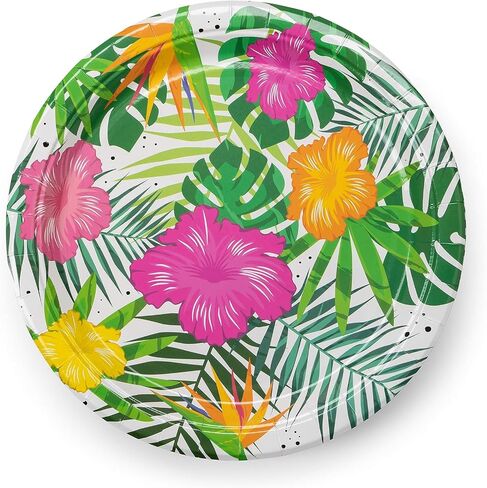 Royal Bluebonnet Luau Plates and Napkins Party Supplies - Set of Tropical Party Plates, Hawaiian Plates and Napkins, Tropical Paper Plates, Luau Party Plates, Hawaiian Party Plates, Tropical Plates in Saudi Arabia