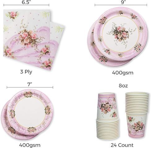 Royal Bluebonnet Luau Plates and Napkins Party Supplies - Set of Tropical Party Plates, Hawaiian Plates and Napkins, Tropical Paper Plates, Luau Party Plates, Hawaiian Party Plates, Tropical Plates in Saudi Arabia