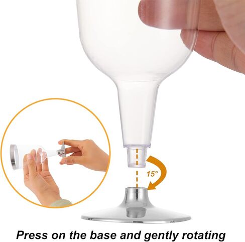 N9R 30 Pack Plastic Wine Glasses with Gold Rim, 6 Oz Plastic Wine glasses with Stem, Disposable Wine Cups Reusable Suitable for Party Weeding Birthday in Saudi Arabia