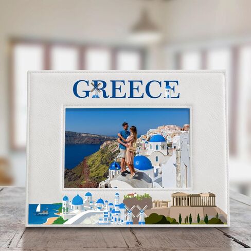 KATE POSH Greece Picture Frame, Greece Family Vacation, Greece Wedding, Engagement, Greece Decor, Birthday, Special Occassion (5x7-Horizontal) in Saudi Arabia