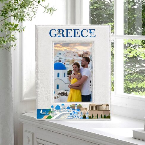 KATE POSH Greece Picture Frame, Greece Family Vacation, Greece Wedding, Engagement, Greece Decor, Birthday, Special Occassion (5x7-Horizontal) in Saudi Arabia