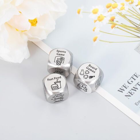 2 Pcs Funny Anniversary Date Night Gifts for Him Her Couples Food Decision Dice Game Decider Valentines Day Christmas Birthday Wedding Honeymoon Gifts for Boyfriend Girlfriend Husband Wife Men Women in Kuwait