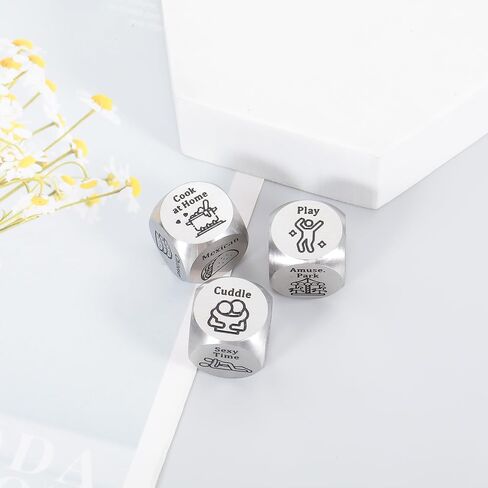 2 Pcs Funny Anniversary Date Night Gifts for Him Her Couples Food Decision Dice Game Decider Valentines Day Christmas Birthday Wedding Honeymoon Gifts for Boyfriend Girlfriend Husband Wife Men Women in Kuwait