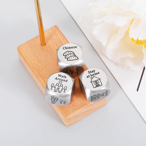 2 Pcs Funny Anniversary Date Night Gifts for Him Her Couples Food Decision Dice Game Decider Valentines Day Christmas Birthday Wedding Honeymoon Gifts for Boyfriend Girlfriend Husband Wife Men Women in Kuwait